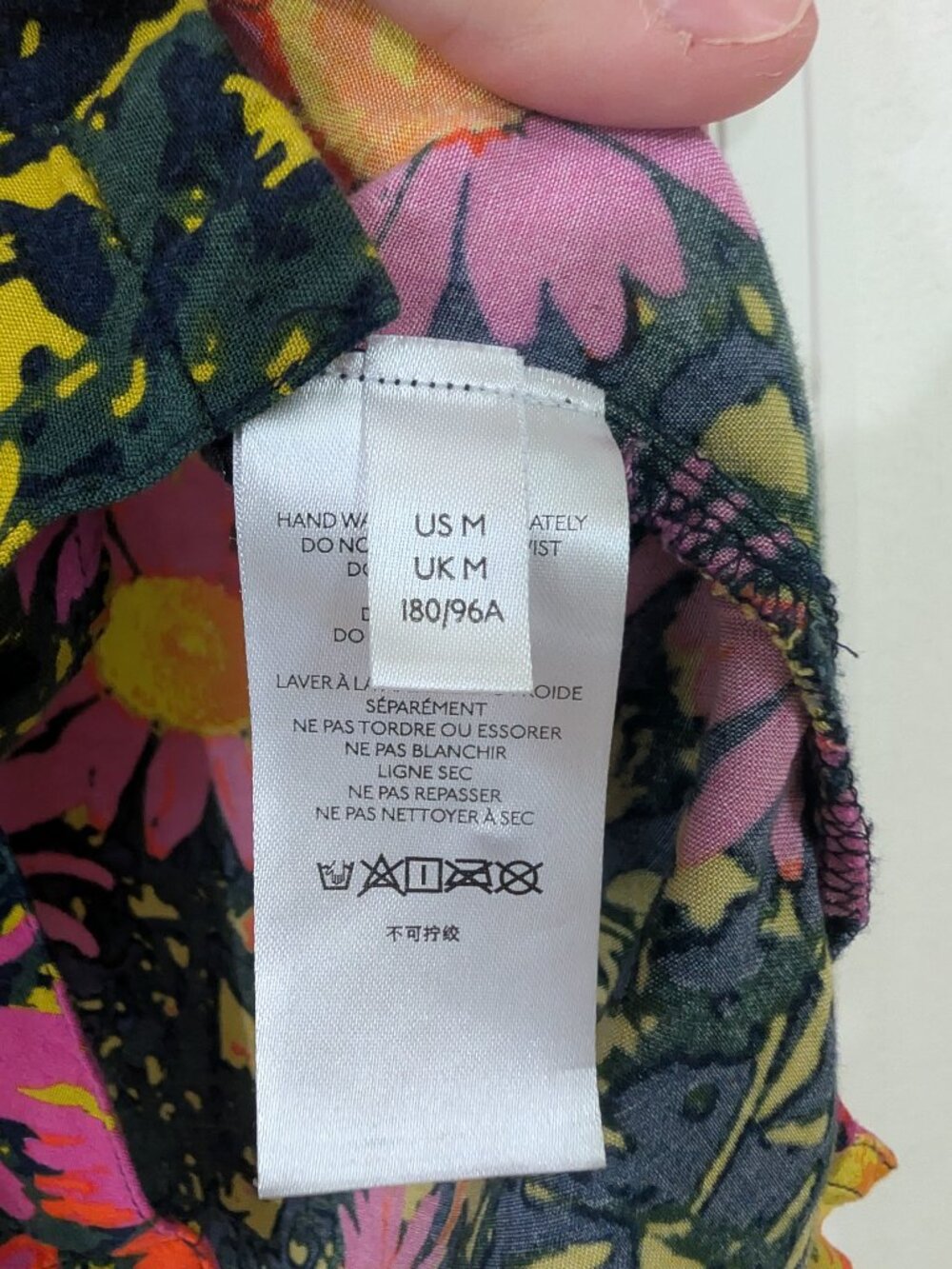 BDG Urban Outfitters Floral Button Up Shirt Medium Retro Daisy Print Pink Yellow - Picture 3 of 6